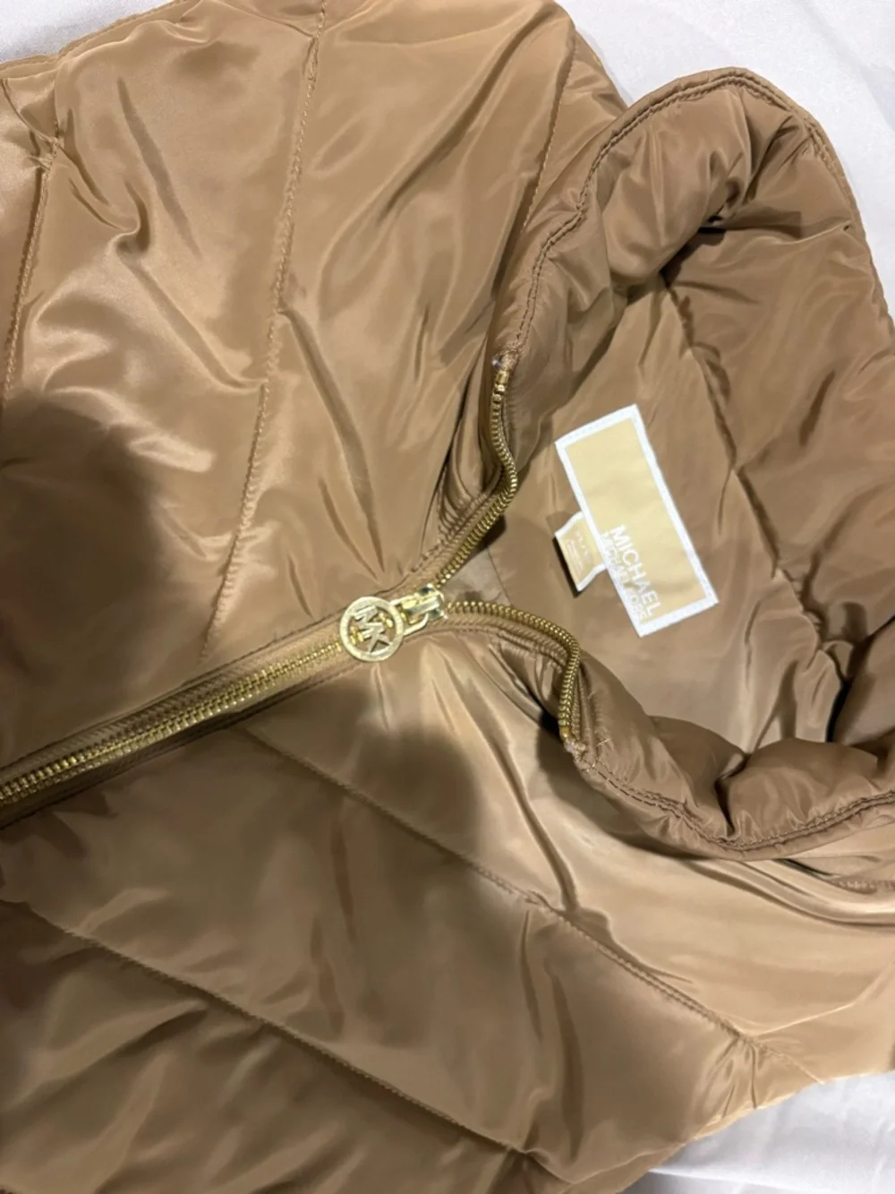 MICHAEL Michael Kors Quilted Puffer Vest - Camel/Tan - Picture 2 of 3